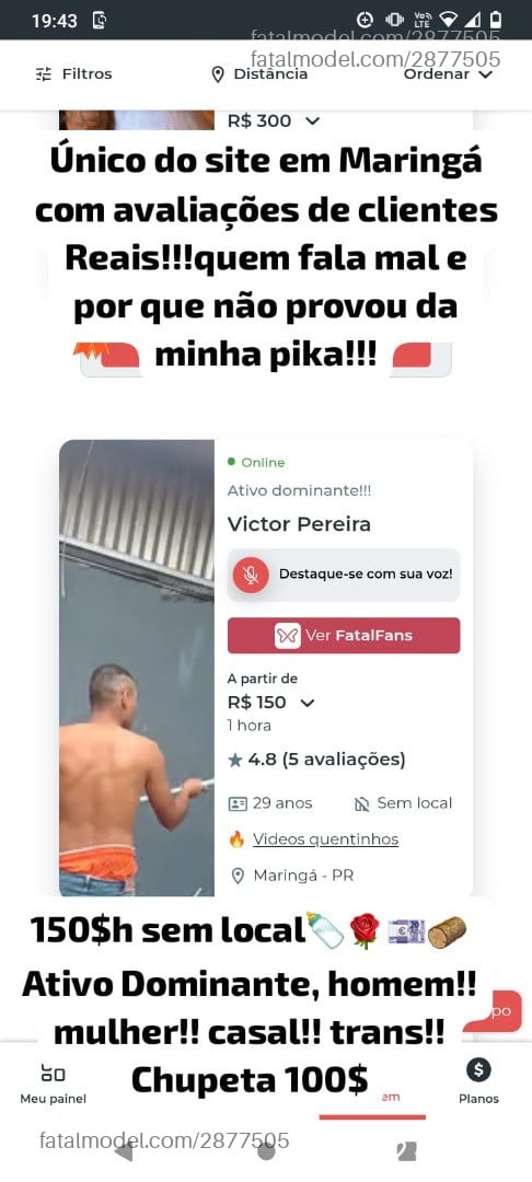Acompanhante homem morena (o) de olhos pretos - Victor Pereira
