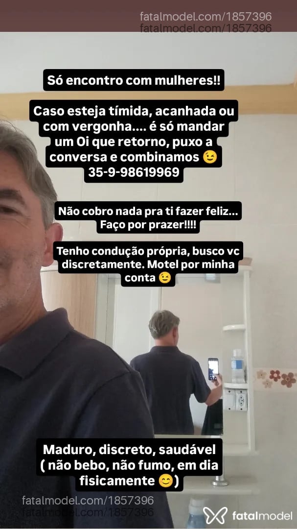 Acompanhante homem com cabelo grisalho de olhos castanhos - Marcos