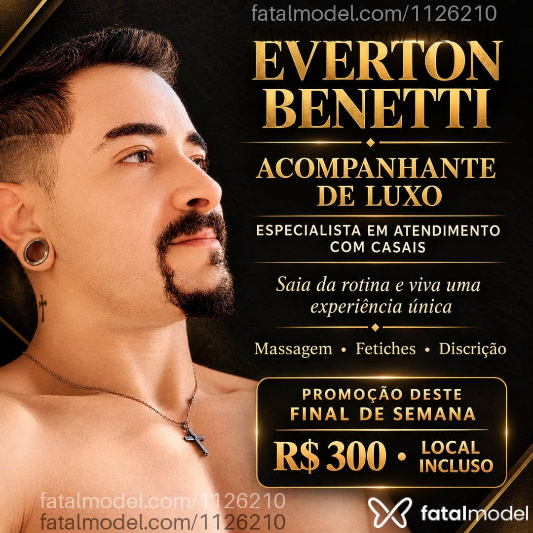 Acompanhante homem com cabelo castanho de olhos castanhos - Everton Benetti