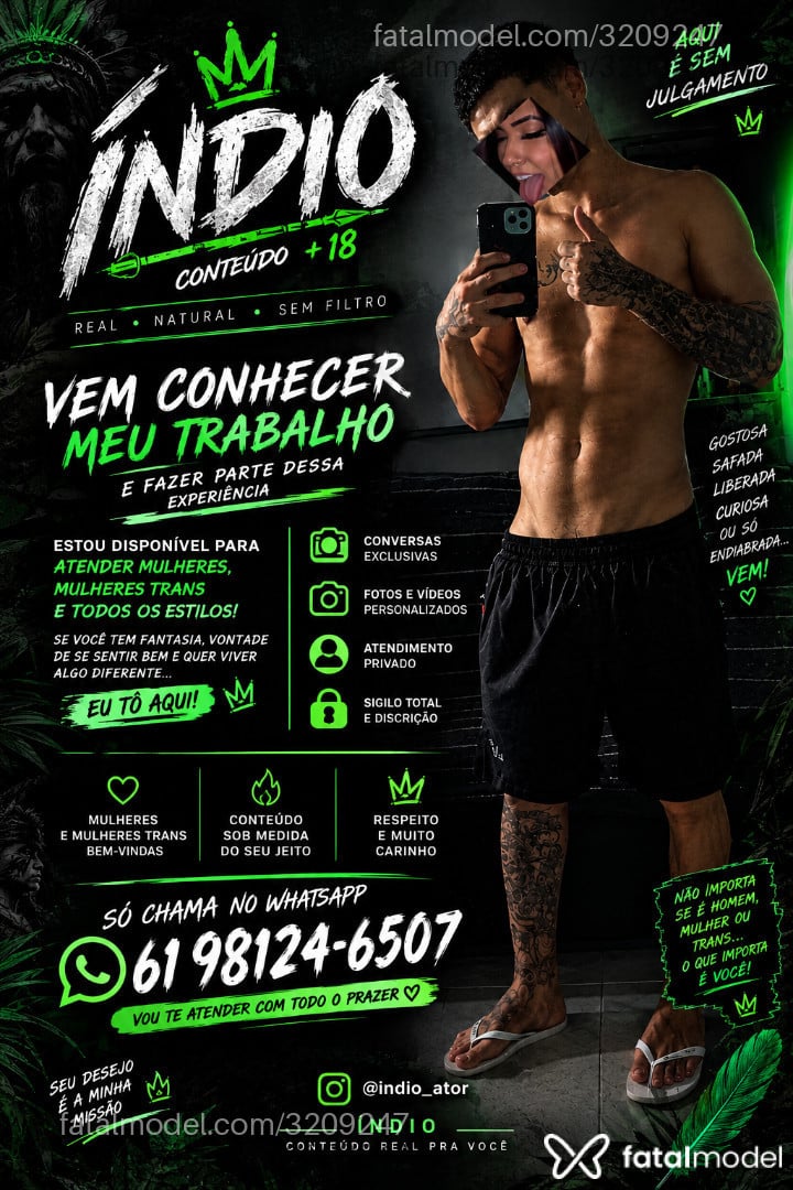 Acompanhante homem com cabelo castanho de olhos mel - Índio