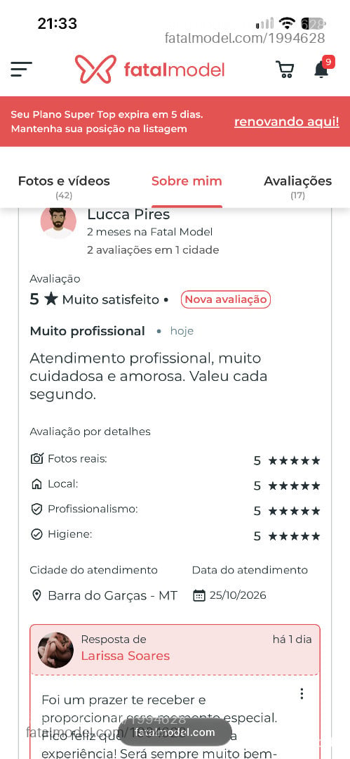 Acompanhante mulher loira (o) de olhos castanhos - Larissa Soares