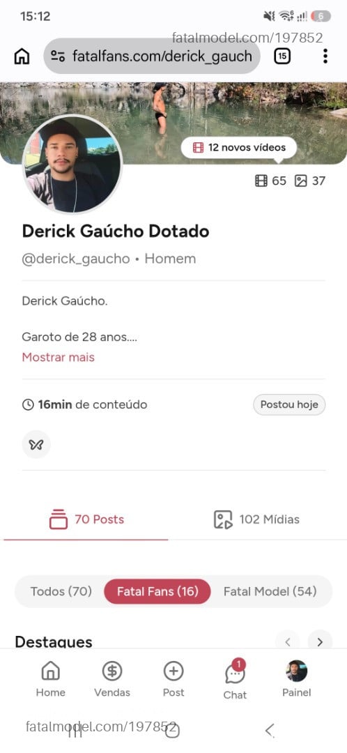 Acompanhante homem morena (o) de olhos castanhos - Derick Martins