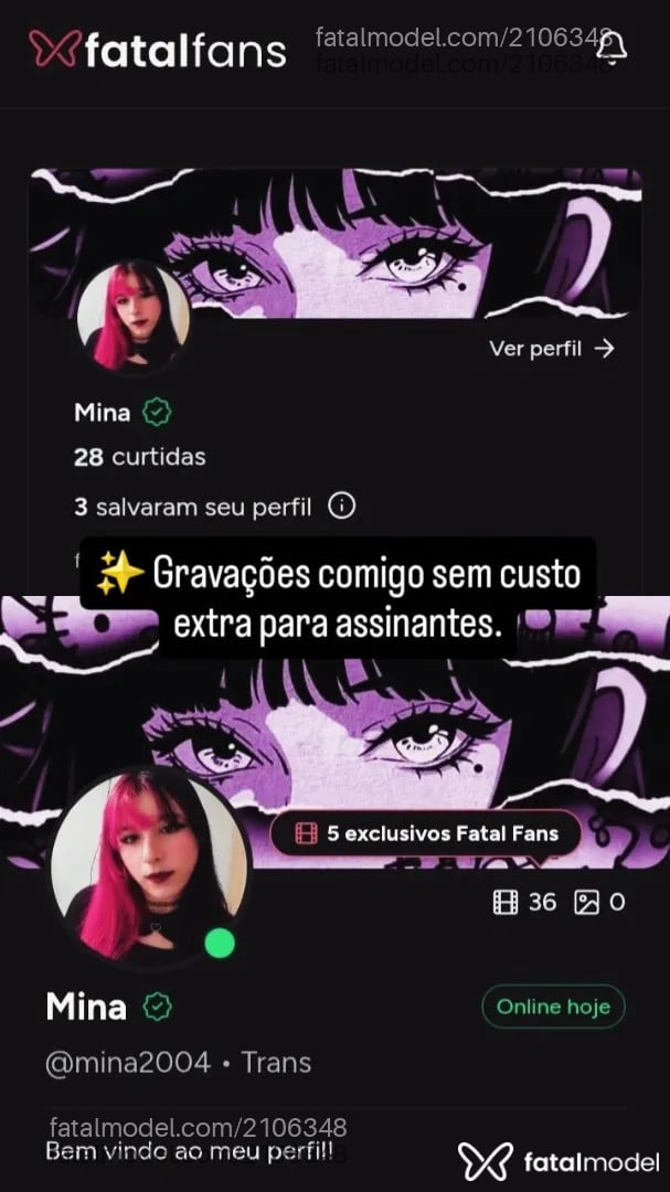 Acompanhante mulher trans com cabelo colorido de olhos castanhos - Mina