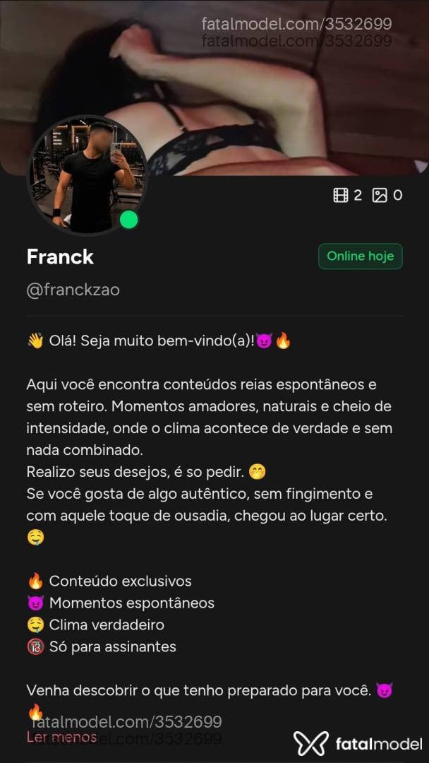 Acompanhante homem morena (o) de olhos pretos - Franck