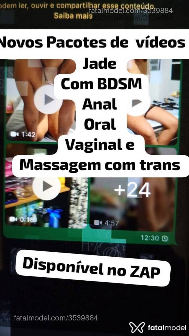 Acompanhante mulher morena (o) de olhos castanhos - Jade Carvalho