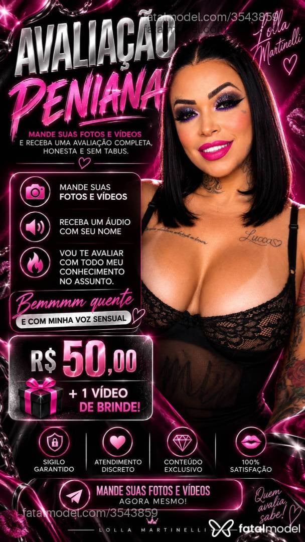 Acompanhante mulher morena (o) de olhos castanhos - Lolla Martinelli