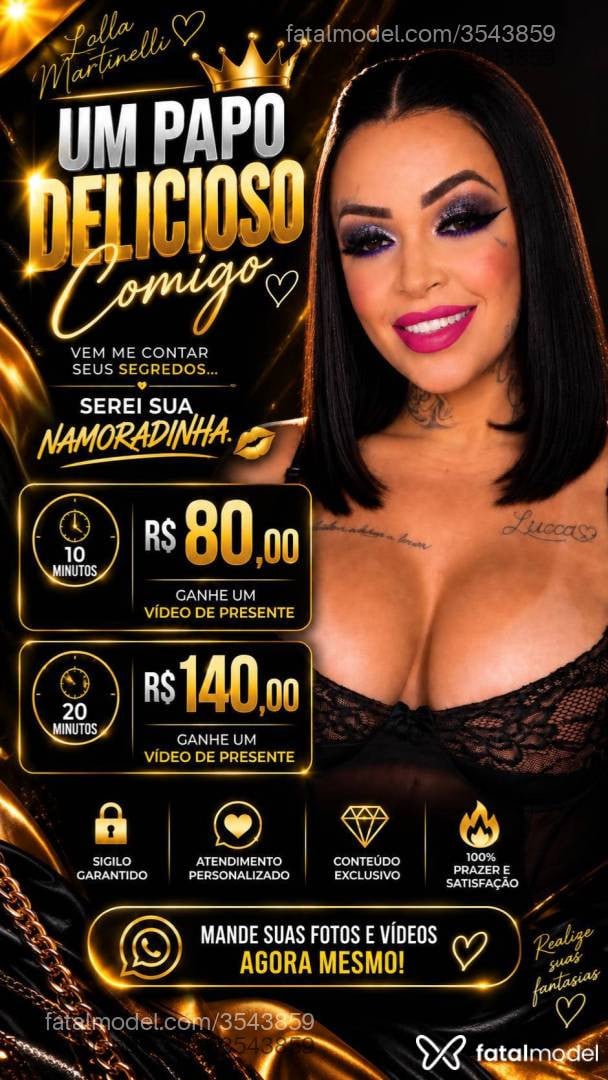 Acompanhante mulher morena (o) de olhos castanhos - Lolla Martinelli