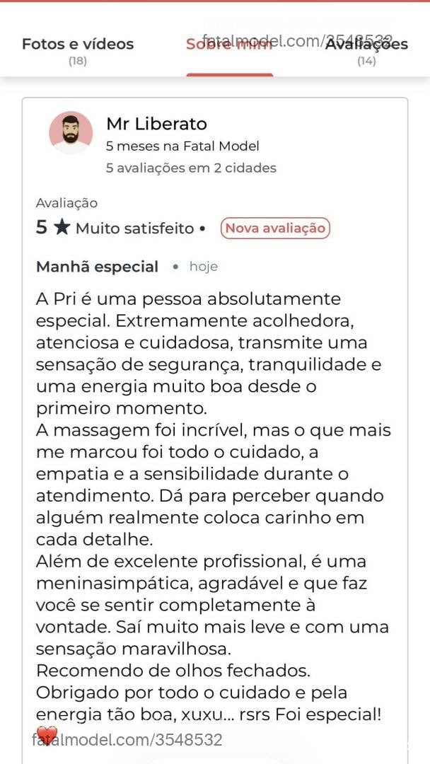 Acompanhante mulher morena (o) de olhos castanhos - Priscila