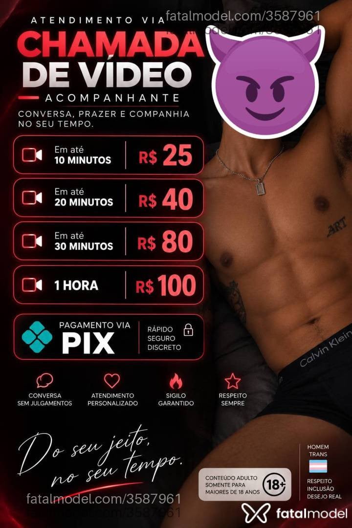 Acompanhante homem trans morena (o) de olhos castanhos - Dante