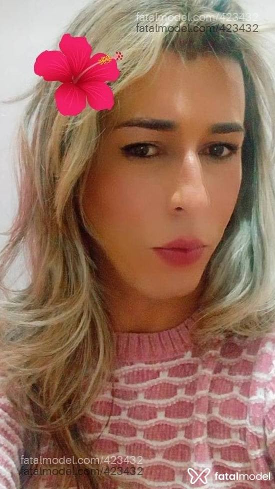 Acompanhante travesti com cabelo castanho de olhos mel - Bruna
