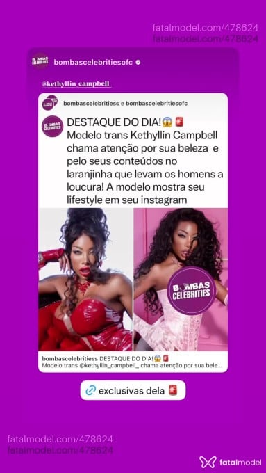 Acompanhante mulher trans morena (o) de olhos castanhos em Jaú - Kethyllin campbel