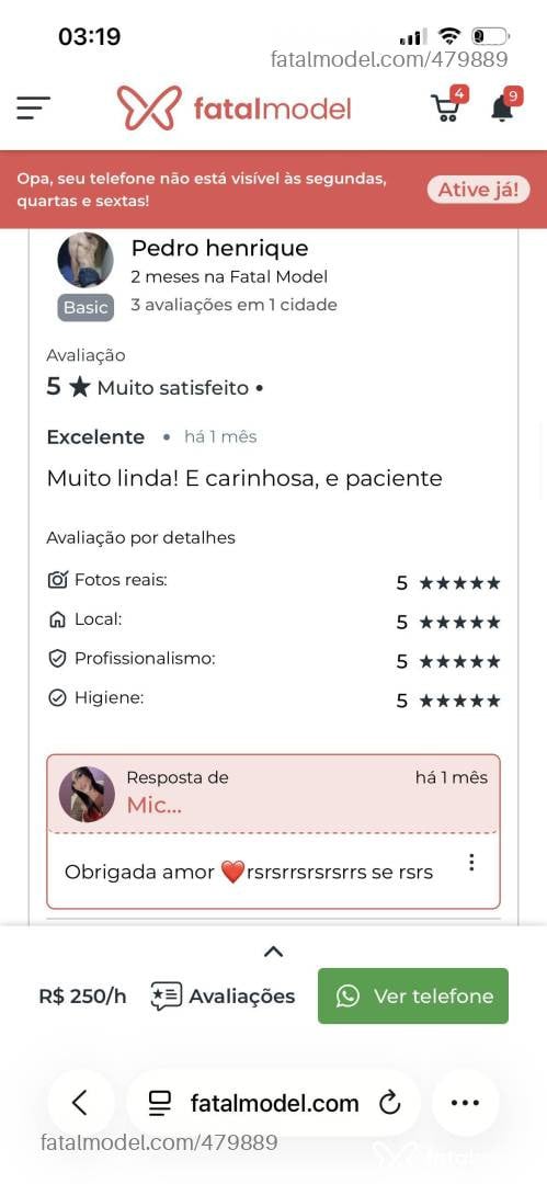 Acompanhante mulher trans morena (o) de olhos pretos - Michelly Bittencou