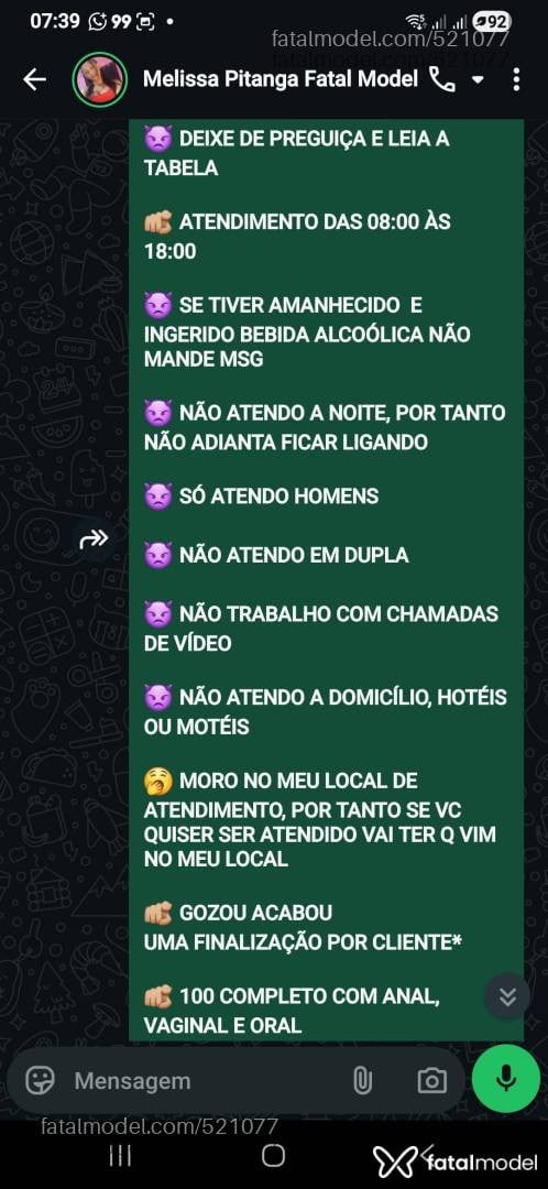 Acompanhante mulher morena (o) de olhos pretos em Macapá - Melissa Pitanga