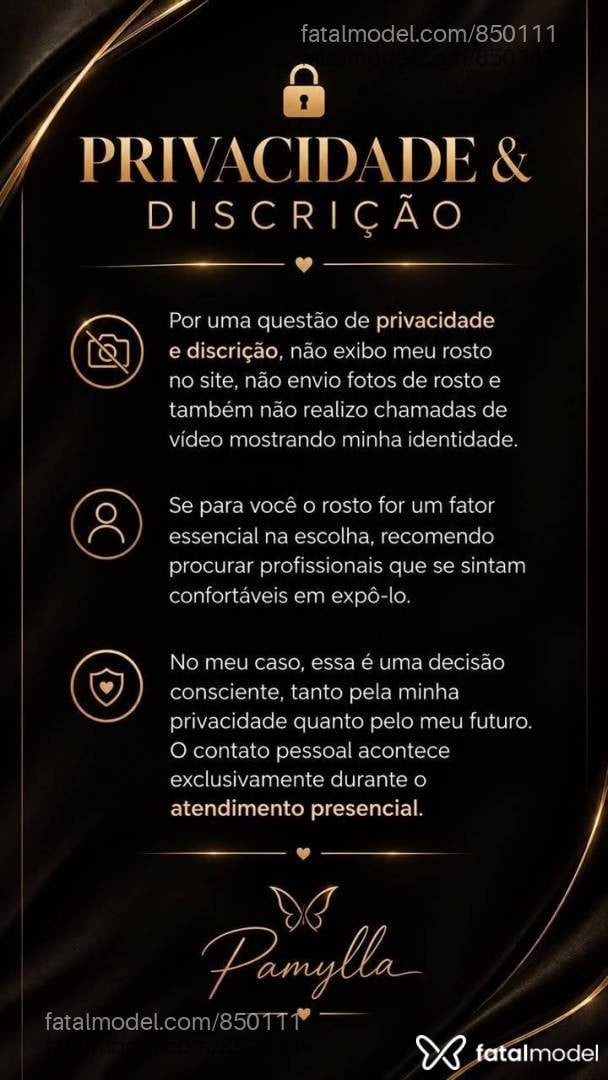 Acompanhante mulher morena (o) de olhos castanhos - Pamylla Mylla
