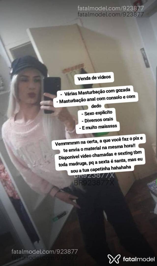 Acompanhante mulher trans loira (o) de olhos castanhos em Virtual - Milena