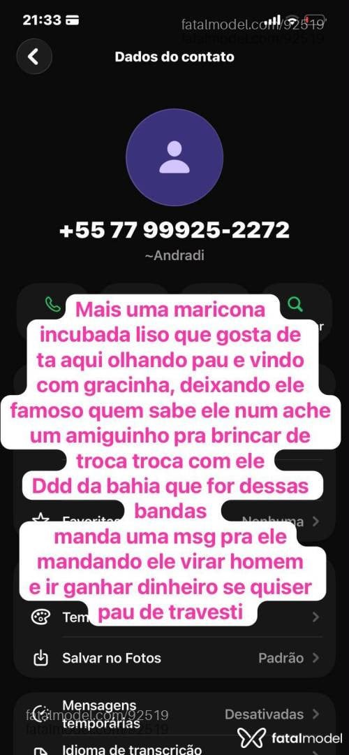 Acompanhante mulher trans morena (o) de olhos pretos - Flávia