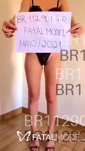 Imagem do vídeo de verificação de Agatha Bergamaschi